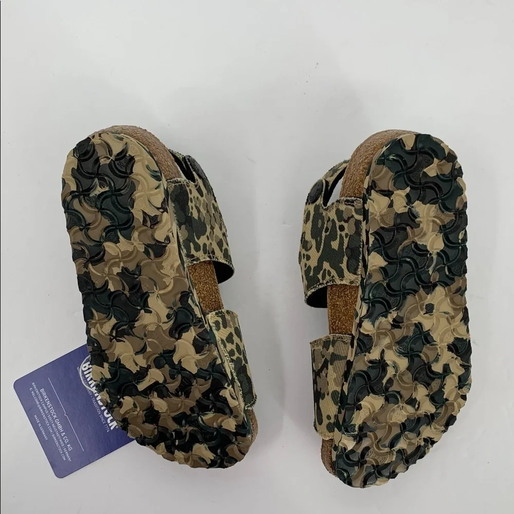 Birkenstock New York sandal camo khaki green back strap adjustable child 26 8
